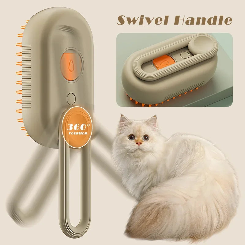 Brosse Vapeur Électrique pour Chat & Chien — Gant Nettoyant Anti-Poils