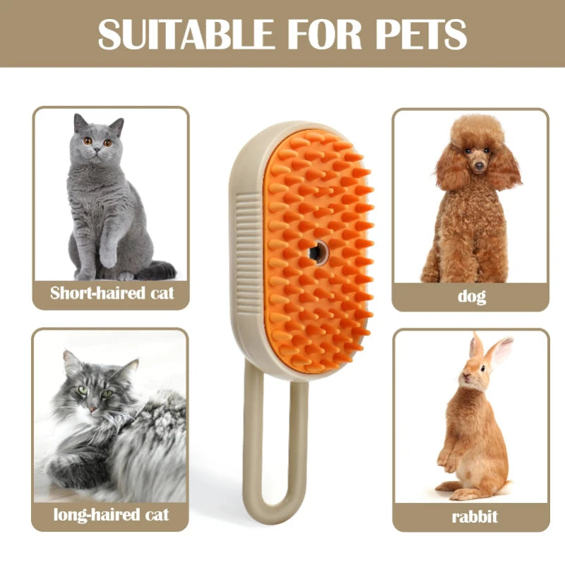 Brosse Vapeur Électrique pour Chat & Chien — Gant Nettoyant Anti-Poils